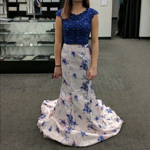 Bedazzled Two-Piece Prom Dress